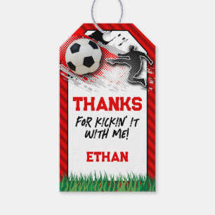 Soccer Thank You Tag RED