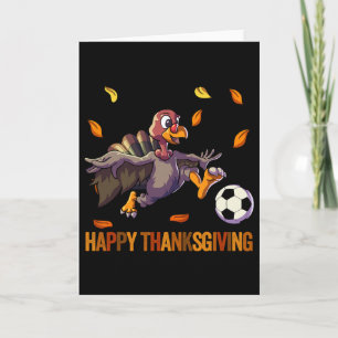 Soccer Thanksgiving Shirt Boys Kids Men Soccer Tur Card