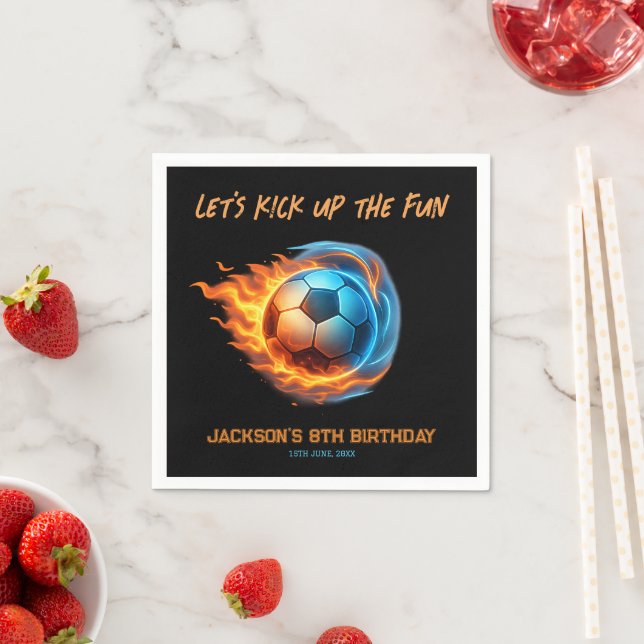 Soccer Theme Birthday Party Athlete Birthday  Napkin (Insitu)