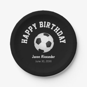 Soccer Theme Birthday Party Plates Tableware