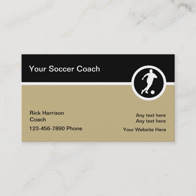 Soccer Theme Business Cards (Front)