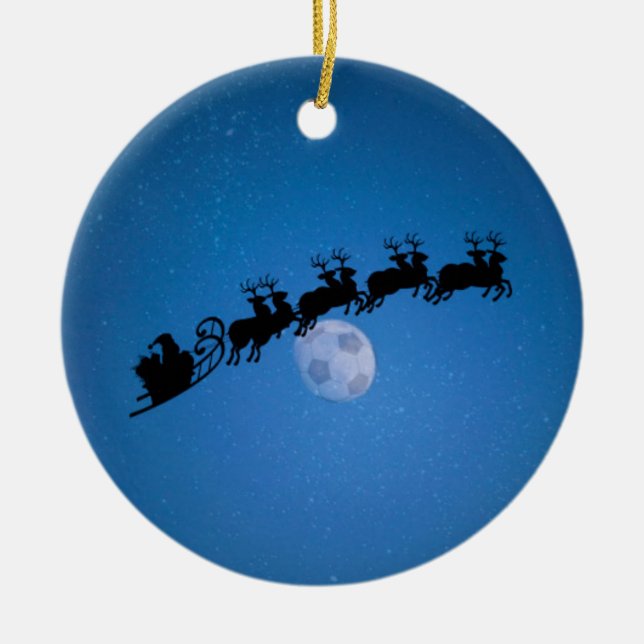 Soccer Theme Christmas Tree Ornament (Front)