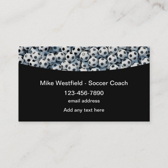 Soccer Theme Soccer Ball Business Cards (Front)