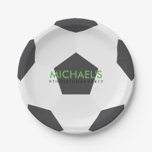 Soccer Themed Birthday Party Paper Plate