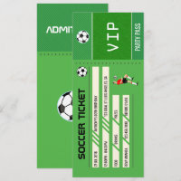 Soccer themed Birthday Party Ticket Entrance