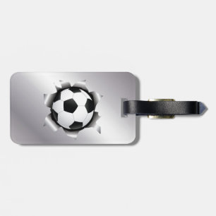soccer thru metal sheet luggage tag