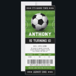 Soccer Ticket Football Ticket Birthday Invitation<br><div class="desc">Soccer Ticket Birthday Invitation, Football Ticket Invite Template, Soccer Party Kids, </div>