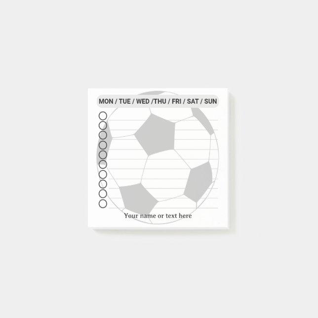 Soccer To do list Post-it Notes (Front)