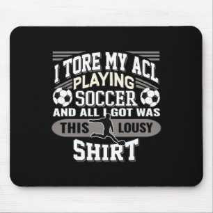 Soccer Torn Acl Knee Injury Design For Men And Boy Mouse Mat
