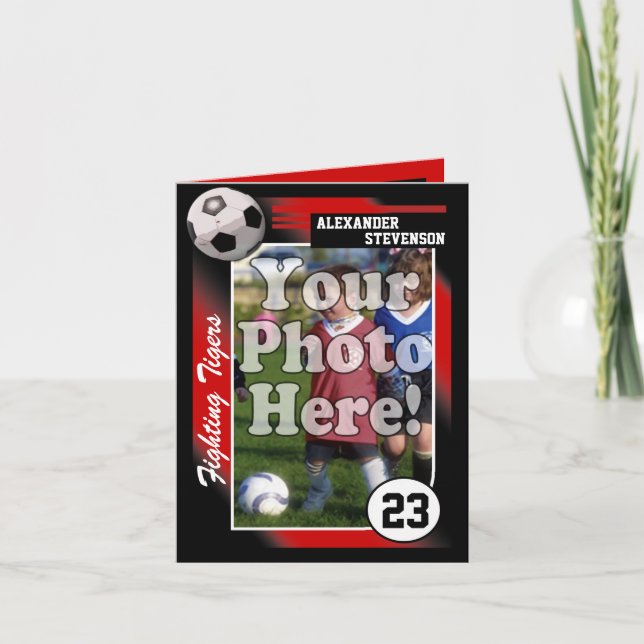 Soccer Trading Card, Custom Colour & Size See Belo Card (Front)