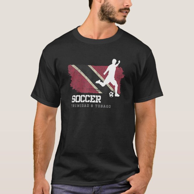 Soccer Trinidad & Tobago Flag Football Team Soccer T-Shirt (Front)