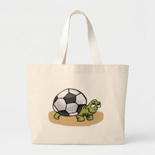 Soccer Turtle Large Tote Bag