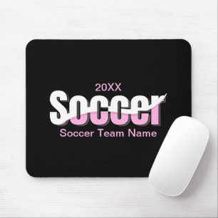Soccer Typography Modern Art Abstract Swish Mouse Mat