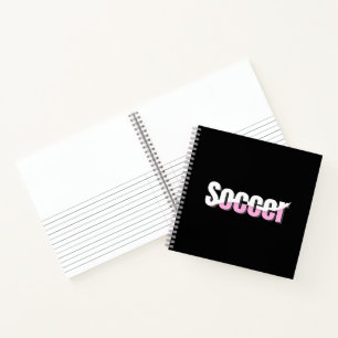 Soccer Typography Modern Art Abstract Swish Notebook