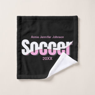 Soccer Typography Modern Art Abstract Swish Wash Cloth