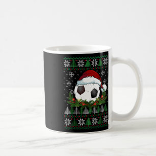 Soccer Ugly Christmas Santa Hat Family Pyjamas Xma Coffee Mug