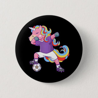 Soccer Unicorn Dabbing 6 Cm Round Badge