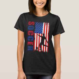 Soccer usa flag for soccer lover man woman kids T-Shirt
