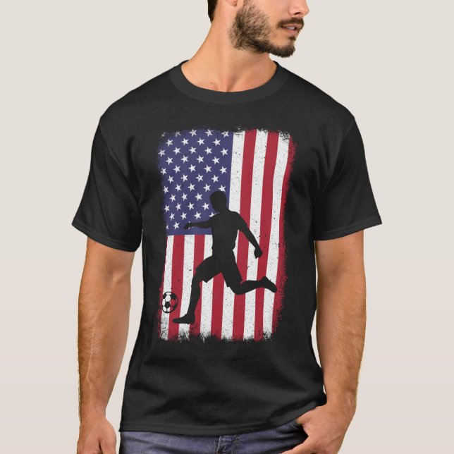 Soccer USA Flag T-Shirt (Front)