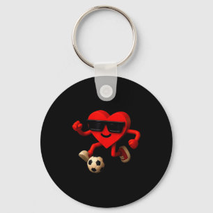 Soccer Valentines Day Cute Funny Heart Boys Girls  Key Ring