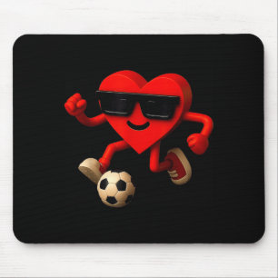 Soccer Valentines Day Cute Funny Heart Boys Girls  Mouse Mat