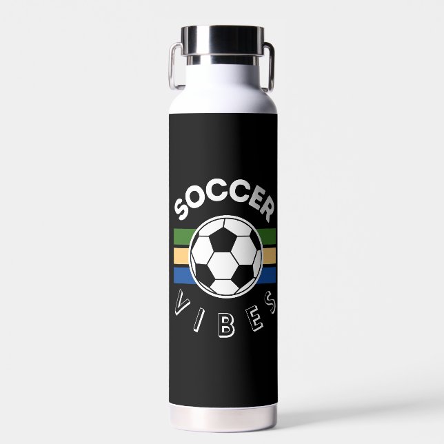 Soccer Vibes Water Bottle (Front)