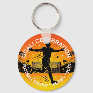 Soccer Victory Sunset Celebration; Soccer Souvenir Key Ring