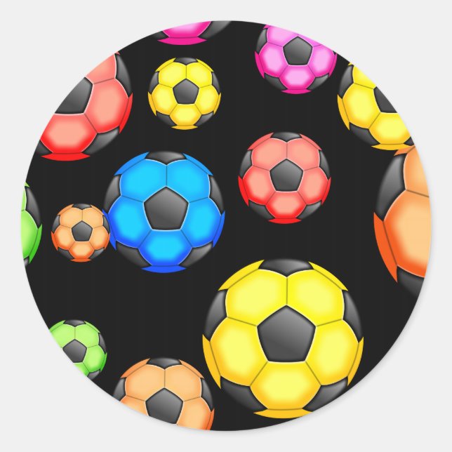 Soccer Wallpaper Classic Round Sticker (Front)