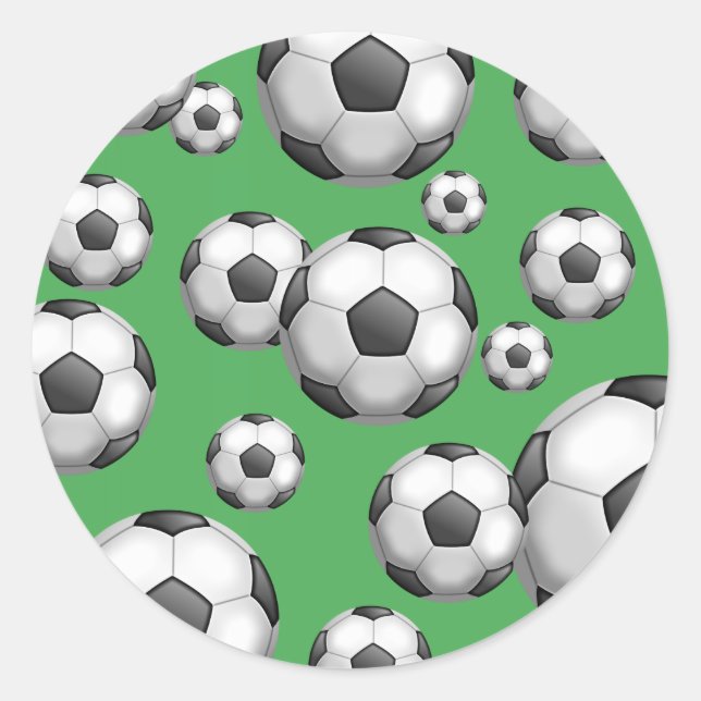 Soccer Wallpaper Classic Round Sticker (Front)