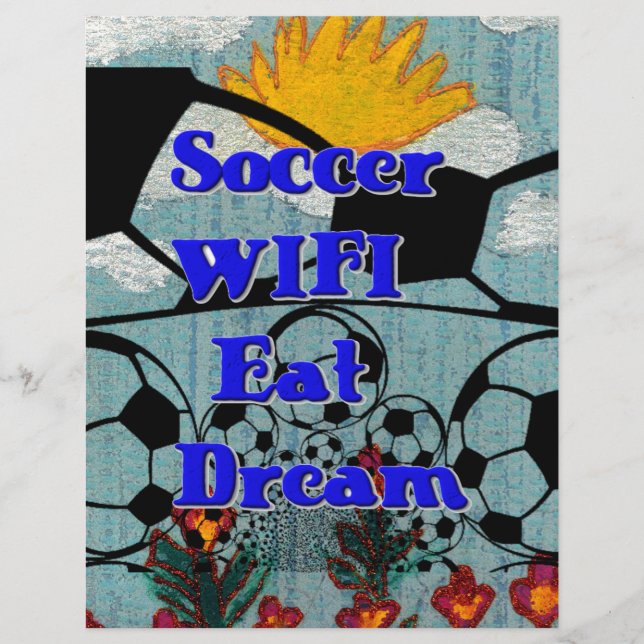Soccer WIFI Eat Dream – Fun Sports Art Print (Front)