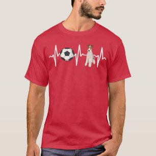 Soccer Wire Fo Terrier Heartbeat Dog Lover T-Shirt