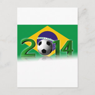 Soccer World Cup 2014 Postcard
