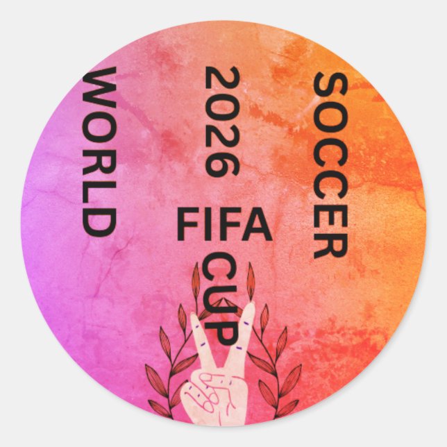 SOCCER WORLD CUP 2026 CLASSIC ROUND STICKER (Front)