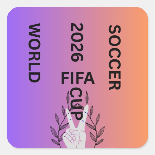 SOCCER WORLD CUP 2026 SQUARE STICKER (Front)