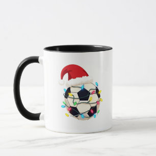 Soccer Wrapped in Christmas Lights Soccer Player Mug
