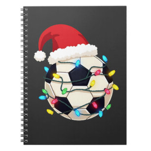 Soccer Wrapped in Christmas Lights Soccer Player Notebook