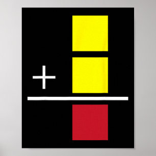 Soccer Yellow Red Card Referee Funny Sports Lovers Poster