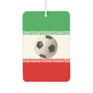 Soccerball with Iranian flag Car Air Freshener