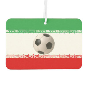 Soccerball with Iranian flag Car Air Freshener