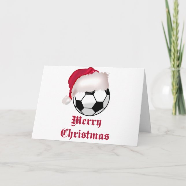 SoccerChick Merry Christmas Holiday Card (Front)
