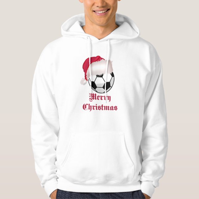SoccerChick Merry Christmas Hoodie (Front)