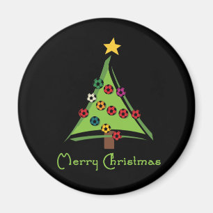 SoccerChickChristmasTree Magnet