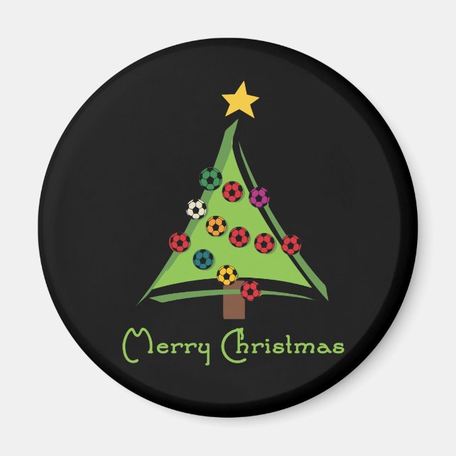 SoccerChickChristmasTree Magnet (Front)