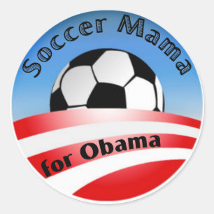 SoccerMamaforObama Classic Round Sticker