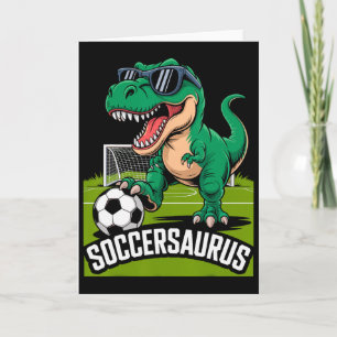 Soccersaurus Dinosaur T-rex Soccer Goalie Player F Card