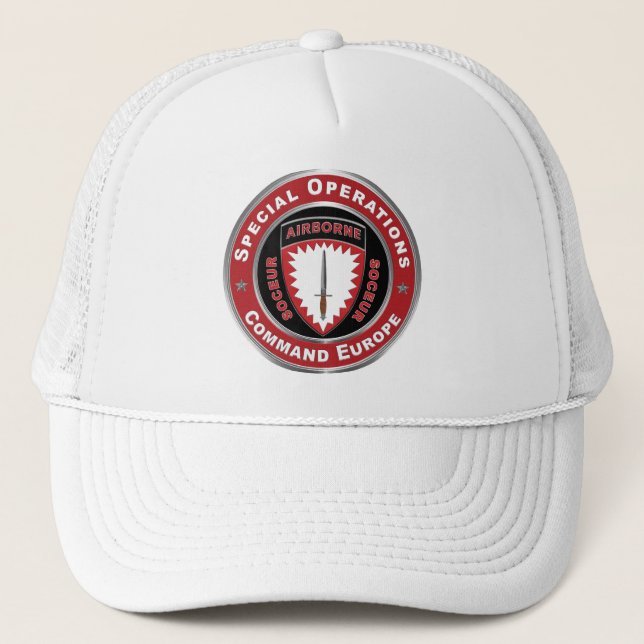 SOCEUR Special Operations Command Europe Trucker Hat (Front)