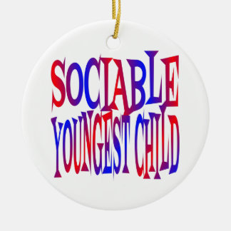 Sociable Youngest Child Ceramic Tree Decoration