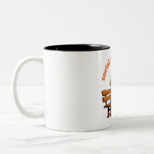 SOCIAL ANXIETY CLUB Two-Tone COFFEE MUG