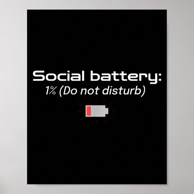 Social Battery_ 1% (do Not Disturb)  Poster (Front)