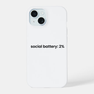 Social Battery 2% iPhone Case - Relatable Quote